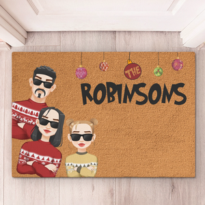 Noël avec ma famille, c'est ce qui le rend spécial – Paillasson décoratif personnalisé pour la famille – Cadeau de Noël pour les membres de la famille