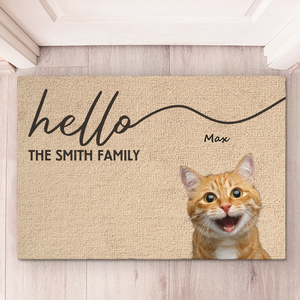 Paillasson décoratif personnalisé avec photo – « On sent déjà votre arrivée » – Décoration maison pour amoureux des chiens et chats – Cadeau de pendaison de crémaillère pour propriétaires et passionnés d'animaux