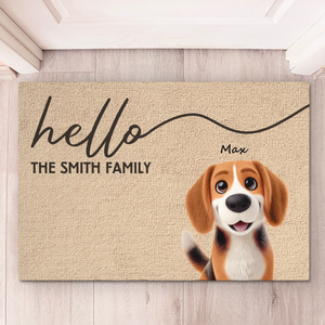 Notre doux foyer – Paillasson décoratif personnalisé chiens & chats – Décoration maison – Cadeau de pendaison de crémaillère pour propriétaires et amoureux des animaux