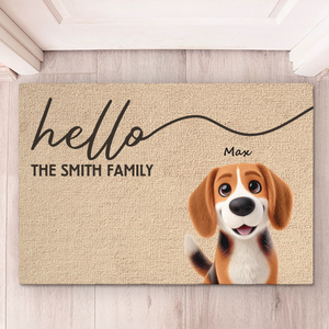 Notre doux foyer – Paillasson décoratif personnalisé chiens & chats – Décoration maison – Cadeau de pendaison de crémaillère pour propriétaires et amoureux des animaux