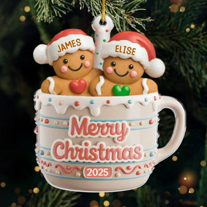 Ornement En Acrylique Personnalisé - Cadeaux De Noël Et D'Anniversaire Pour Maman, Papa, Frère, Sœur, Enfants - Équipe De Biscuits Pour Toujours