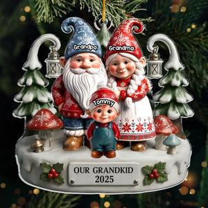 Ornement Rotatif En Acrylique Personnalisé - Cadeaux De Noël Et D’Anniversaire Pour Maman, Papa, Grand-Mère, Grand-Père, Enfants - Ensemble La Maison Devient Plus Magique