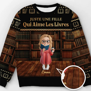Sweatshirt De Noël Laid Unisexe Personnalisé - Cadeaux De Noël Pour Amoureux Des Livres, Rats De Bibliothèque, Lecteurs - Passez Un Petit Noël Littéraire