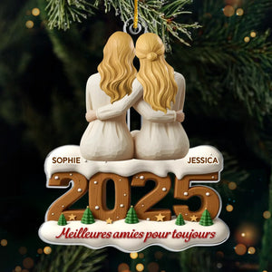 Ornement En Acrylique Personnalisé – Cadeaux De Noël Et D'Anniversaire Pour Meilleures Amies, Femmes, Sœurs, BFF – Loin Par Les Kilomètres, Proches Par Le Cœur