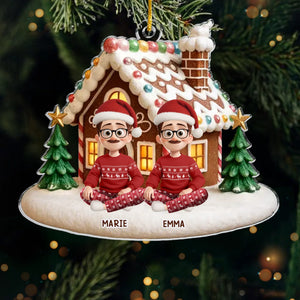 Ornement En Acrylique Personnalisé – Cadeaux De Noël Et D'Anniversaire Pour Famille, Amoureux Des Chiens Et Chats – La Joie Arrive Sur De Petites Pattes