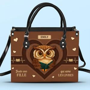 Sac À Main En Cuir Personnalisé – Cadeaux De Noël Personnalisés Pour Amoureux Des Livres, Rats De Bibliothèque Et Lecteurs – Juste Une Fille Qui Aime Les Livres