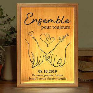 Boîte Lumineuse Avec Cadre Photo Personnalisée – Cadeau Personnalisé Pour Mari Et Femme À L’Occasion De Leur Anniversaire De Mariage – J’Appartiens À Toi, Et Tu M’Appartiens