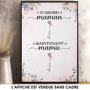 Affiche Verticale Personnalisée – Cadeaux D’Anniversaire Personnalisés Pour Maman Et Grand-Maman – Des Générations Unies Par L’Amour
