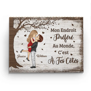 Briques Personnalisées En Forme De Rectangle Horizontale – Cadeaux Personnalisés D’Anniversaire Et De Mariage Pour Mari Et Femme, Lui Et Elle – Notre Amour Écrit Le Temps