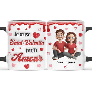 Mug Personnalisé Bicolore – Cadeaux D’Anniversaire Et De Mariage Pour Mari Et Femme, Pour Lui Et Pour Elle – Là Où Notre Amour Bat Le Plus Fort