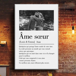 Cadeau Toile Verticale Personnalisée Avec Photo - Pour Couple – Mon Cœur T’appartient