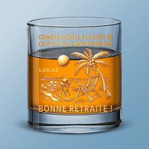 Verre À Whisky Personnalisé – Cadeau Pour Retraités – Bonne Retraite