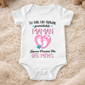Body Bébé Personnalisé – Cadeau Pour La Première Fête Des Mères - Mon Petit Miracle