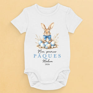 Body Bébé Personnalisé – Cadeau De Pâques Pour Nouveau-Né – Mon Tout Premier Sourire De Printemps