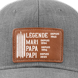 Casquette Avec Patch En Cuir Personnalisée – Cadeau Pour Papa, Papi – L’Homme Que Nous Admirons