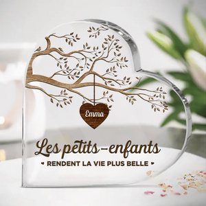 Plaque Acrylique Cœur Personnalisée – Cadeau Pour Mamie – Un Amour Partagé Pour Toujours