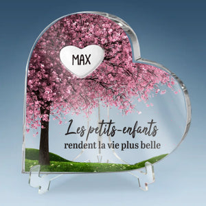 Plaque Acrylique En Forme De Cœur Personnalisée – Cadeau Pour Mamie – Une Histoire D’Amour Familiale