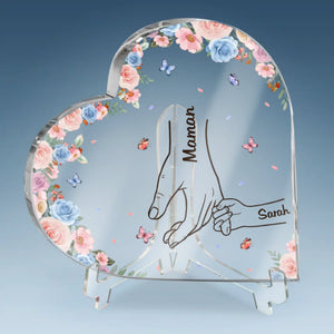 Plaque Acrylique En Forme De Cœur Personnalisée – Cadeau Pour Mamie – Une Nouvelle Histoire D’Amour