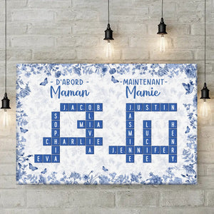 Toile Horizontale Personnalisée – Cadeau Pour Mamie, Maman – Ma Plus Belle Récolte, C'est Ma Famille
