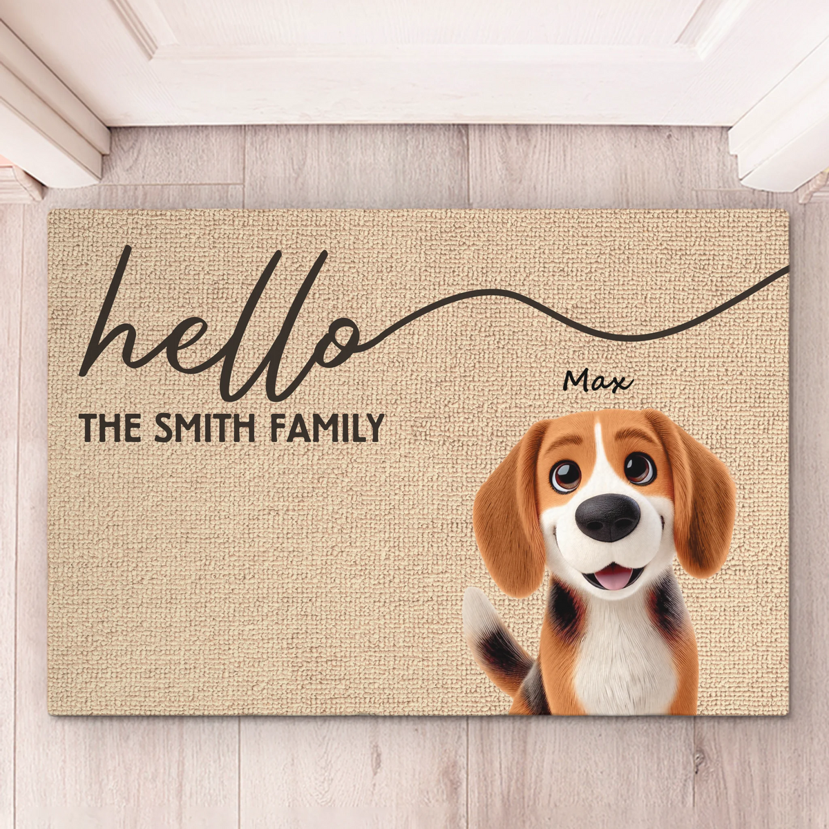Notre doux foyer – Paillasson décoratif personnalisé chiens &amp; chats – Décoration maison – Cadeau de pendaison de crémaillère pour propriétaires et amoureux des animaux