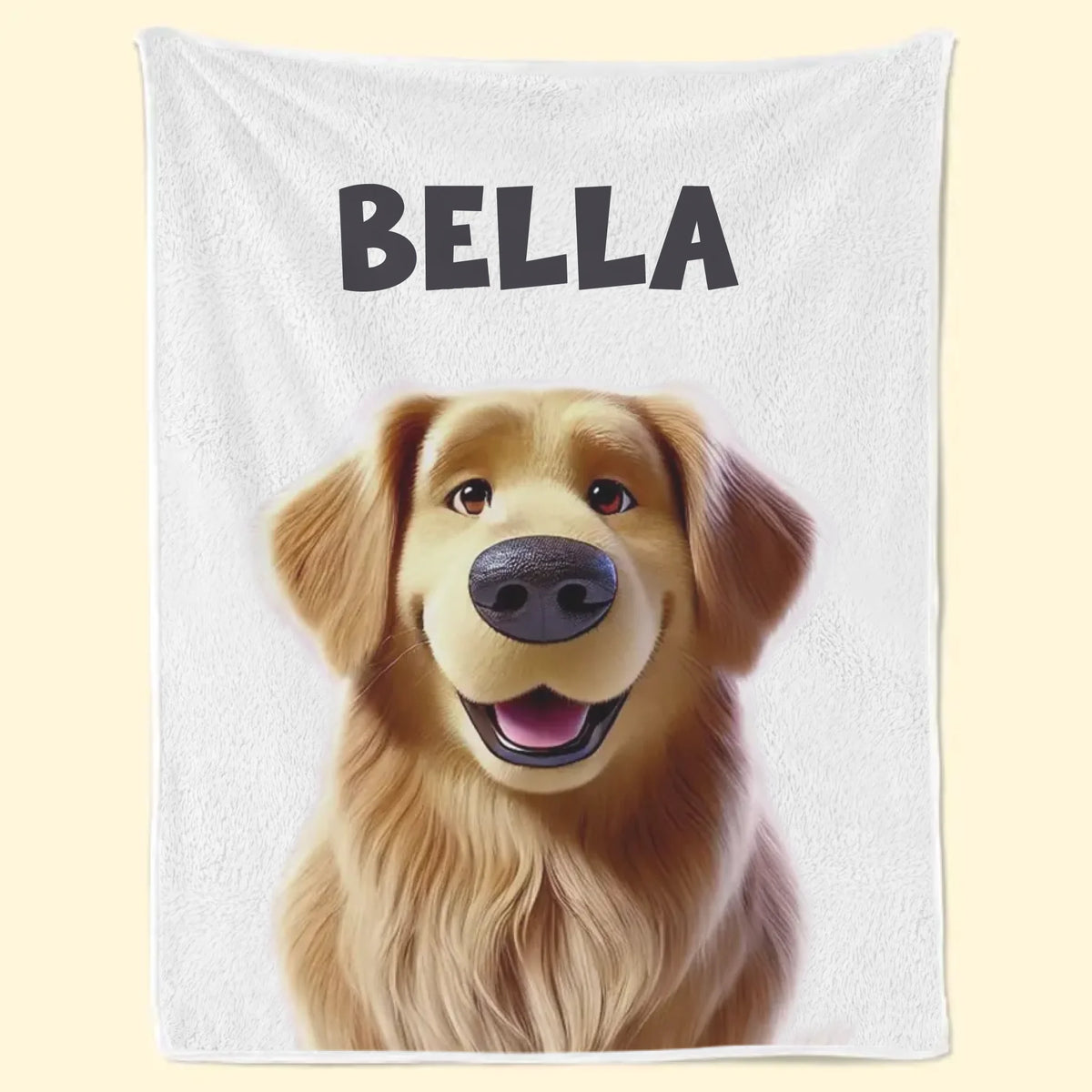 Chaque regard s’accompagne d’une queue qui remue – Couverture personnalisée chiens & chats – Cadeau pour propriétaires et amoureux des animaux