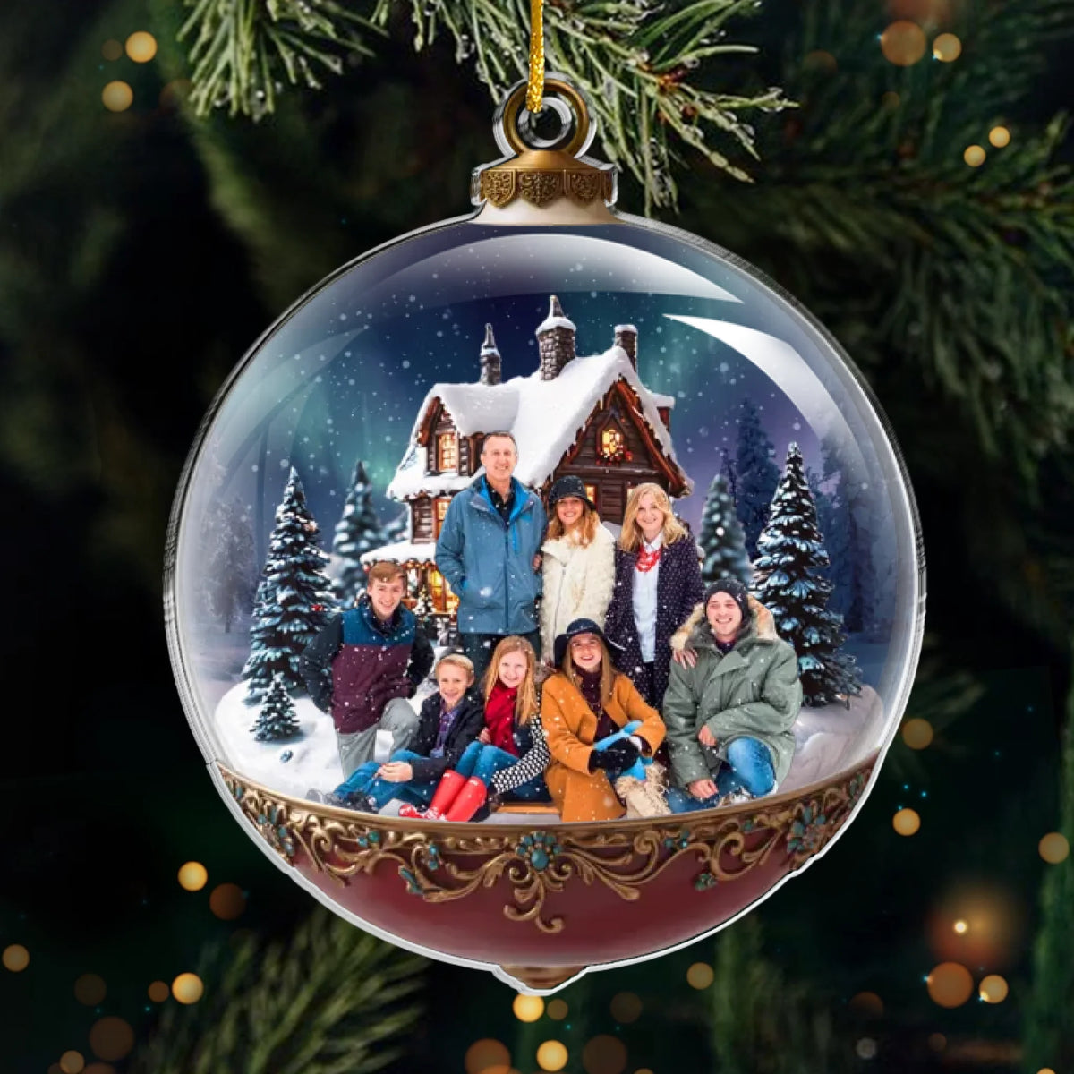 Ornement photo en acrylique personnalisé – Cadeaux de Noël ou d'anniversaire pour maman, papa, enfants – Une saison pleine de moments partagés