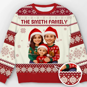 Sweatshirt Laid Unisexe Personnalisé Avec Photo - Cadeaux De Noël Et D'Anniversaire Pour Maman, Papa, Frère, Sœur, Enfants - Tout Enveloppé D'Amour