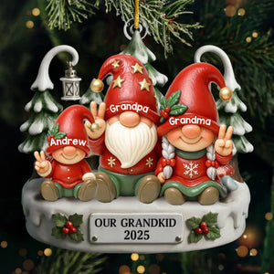 Ornement En Acrylique Personnalisé En Forme De Nain - Cadeaux De Noël Et D'Anniversaire Pour Grand-Père, Grand-Mère - La Magie Des Fêtes Grandit Avec Chaque Nain