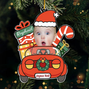 Ornement En Acrylique Personnalisé Avec Photo - Cadeaux De Noël Et D'Anniversaire Pour Enfants - Les Petits Sourires Brillent À Noël
