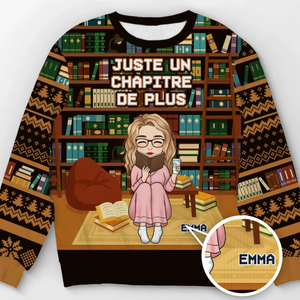 Sweatshirt De Noël Laid Unisexe Personnalisé - Cadeaux De Noël Pour Amoureux Des Livres, Rats De Bibliothèque, Lecteurs - Cloches De Traîneau Et Odeur De Pages