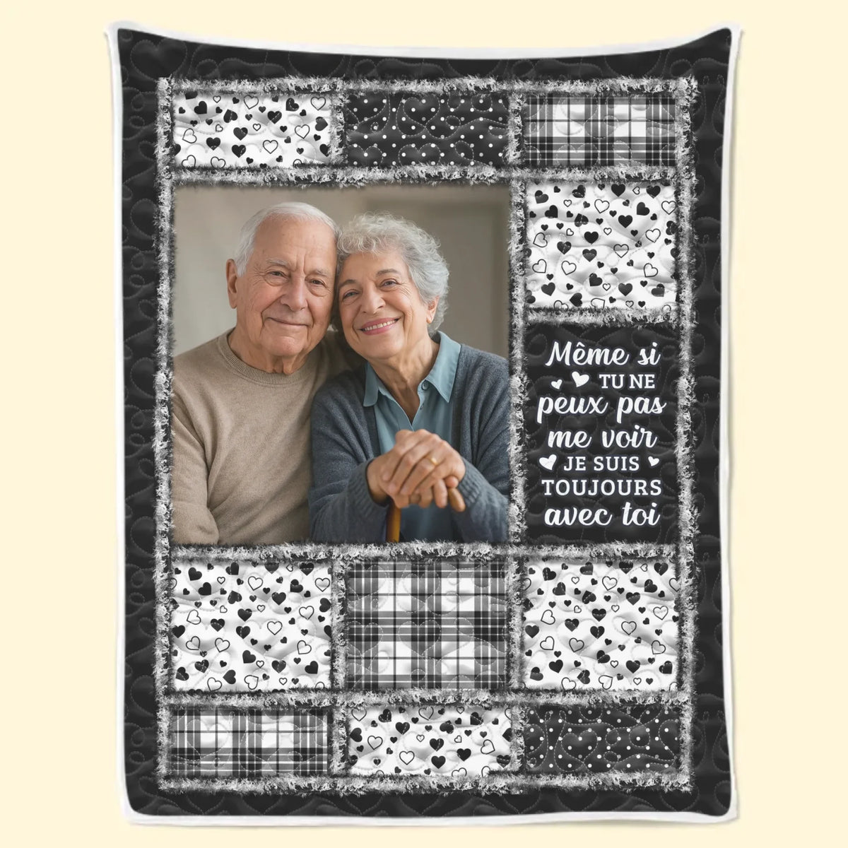 Couverture Photo Personnalisée - Cadeaux De Noël Ou De Souvenir Pour La Perte D'Un Parent, Maman Ou Papa - La Lumière De Ton Amour Me Guide