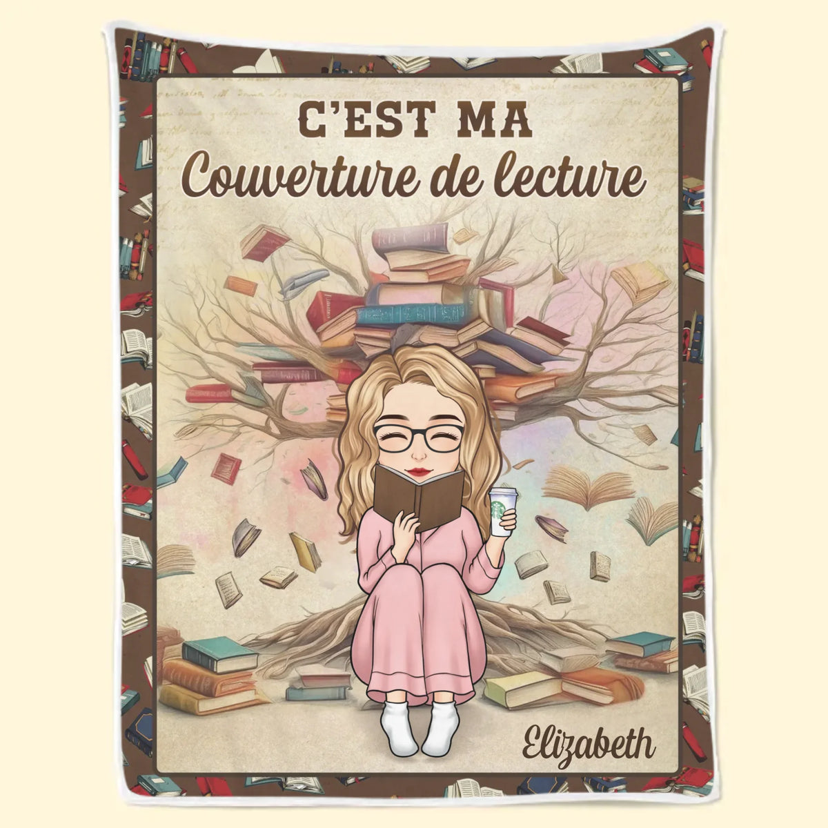 Couverture Personnalisée - Cadeaux Pour Amoureux Des Livres, Rats De Bibliothèque, Lecteurs - L'Amour Des Livres Ne Finit Jamais