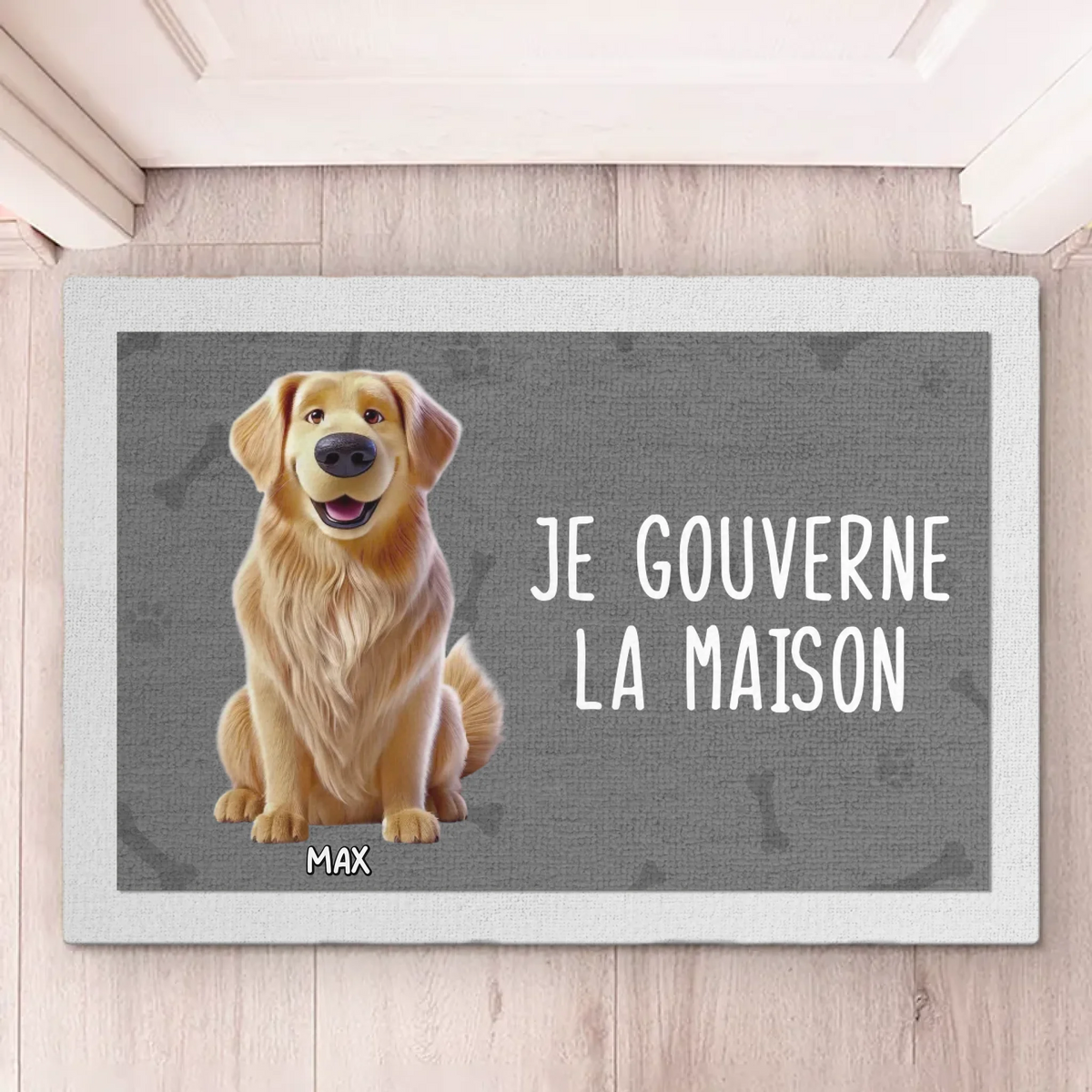 Tapis Décoratif Personnalisé Pour La Maison – Cadeaux D'Anniversaire Personnalisés Pour Les Amoureux Des Chiens Et Des Chats, Les Mamans Et Papas D'Animaux – Là Où Il YA Des Pattes, Il YA Une Maison