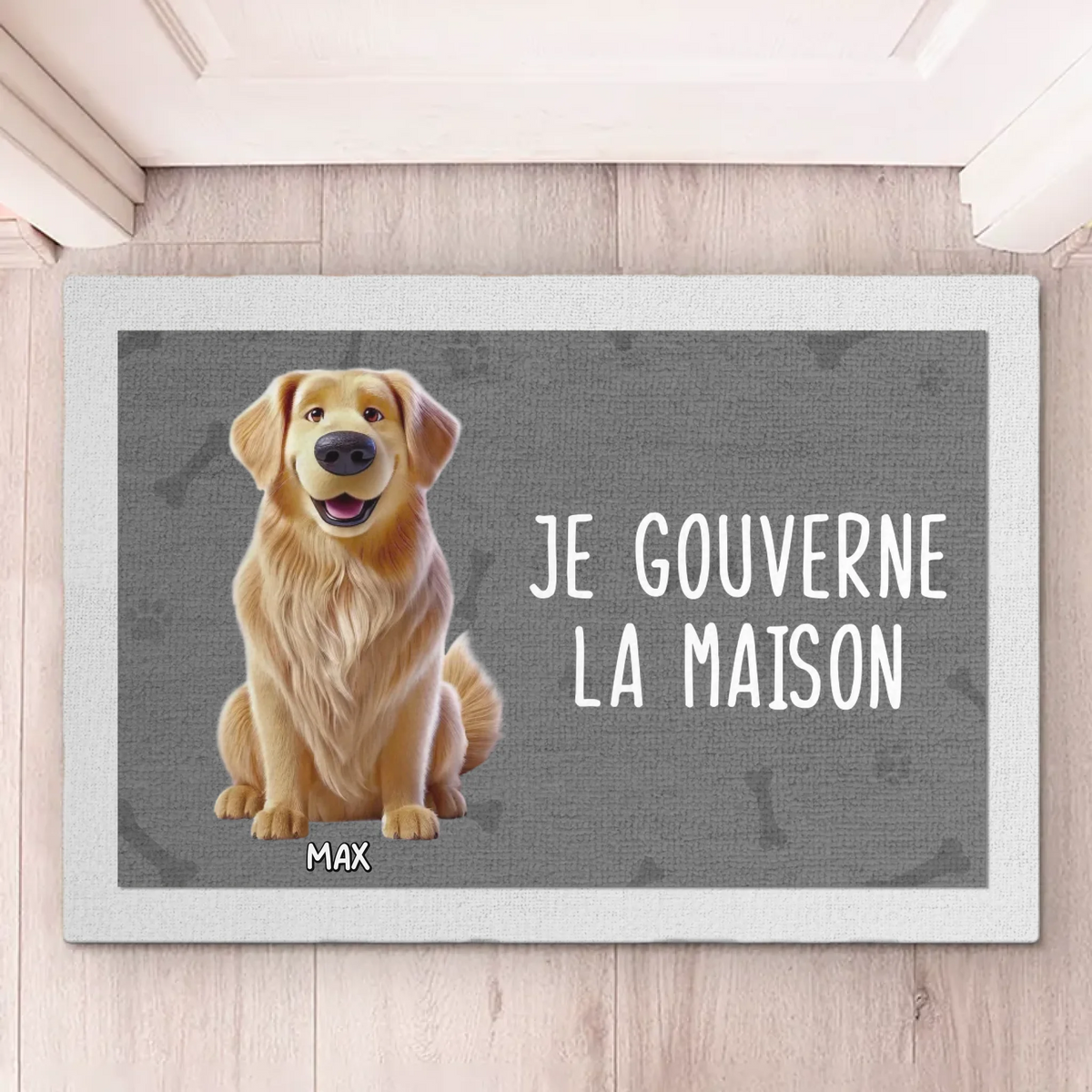 Tapis Décoratif Personnalisé Pour La Maison – Cadeaux D'Anniversaire Personnalisés Pour Les Amoureux Des Chiens Et Des Chats, Les Mamans Et Papas D'Animaux – Là Où Il YA Des Pattes, Il YA Une Maison