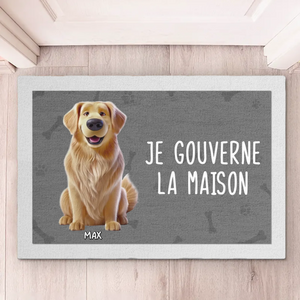 Tapis Décoratif Personnalisé Pour La Maison – Cadeaux D'Anniversaire Personnalisés Pour Les Amoureux Des Chiens Et Des Chats, Les Mamans Et Papas D'Animaux – Là Où Il YA Des Pattes, Il YA Une Maison