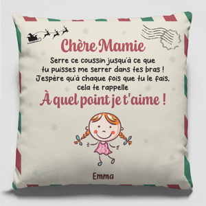 Coussin De Poche Personnalisé – Cadeaux De Noël Et D'Anniversaire Personnalisés Pour Maman Et Mamie – Joie En Famille