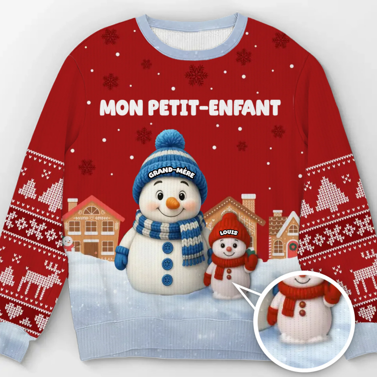 Sweat Unisexe De Noël Personnalisé Avec Bonhomme De Neige – Cadeaux De Noël Et D'Anniversaire Pour Maman, Grand-Mère - La Chaleur Du Cœur Fait Fondre La Neige
