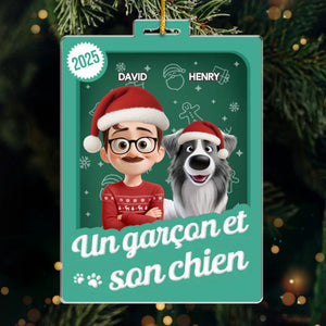 Ornement Acrylique Personnalisé – Cadeau Unique De Noël Ou D’Anniversaire Pour La Famille Et Les Amoureux Des Animaux – Un Lien Inébranlable.