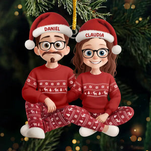 Ornement Acrylique Personnalisé - Cadeaux PersonnalisésD'Anniversaire, De Noël Et De Mariage Pour Mari Et Femme - L'Amour Se Déguste Chaque Jour Comme Un Café Chaiud