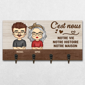 Porte-Clés Mural Personnalisé – Cadeaux D’Anniversaire Pour Maman, Papa, Enfants – Là Où Nos Cœurs Se Retrouvent
