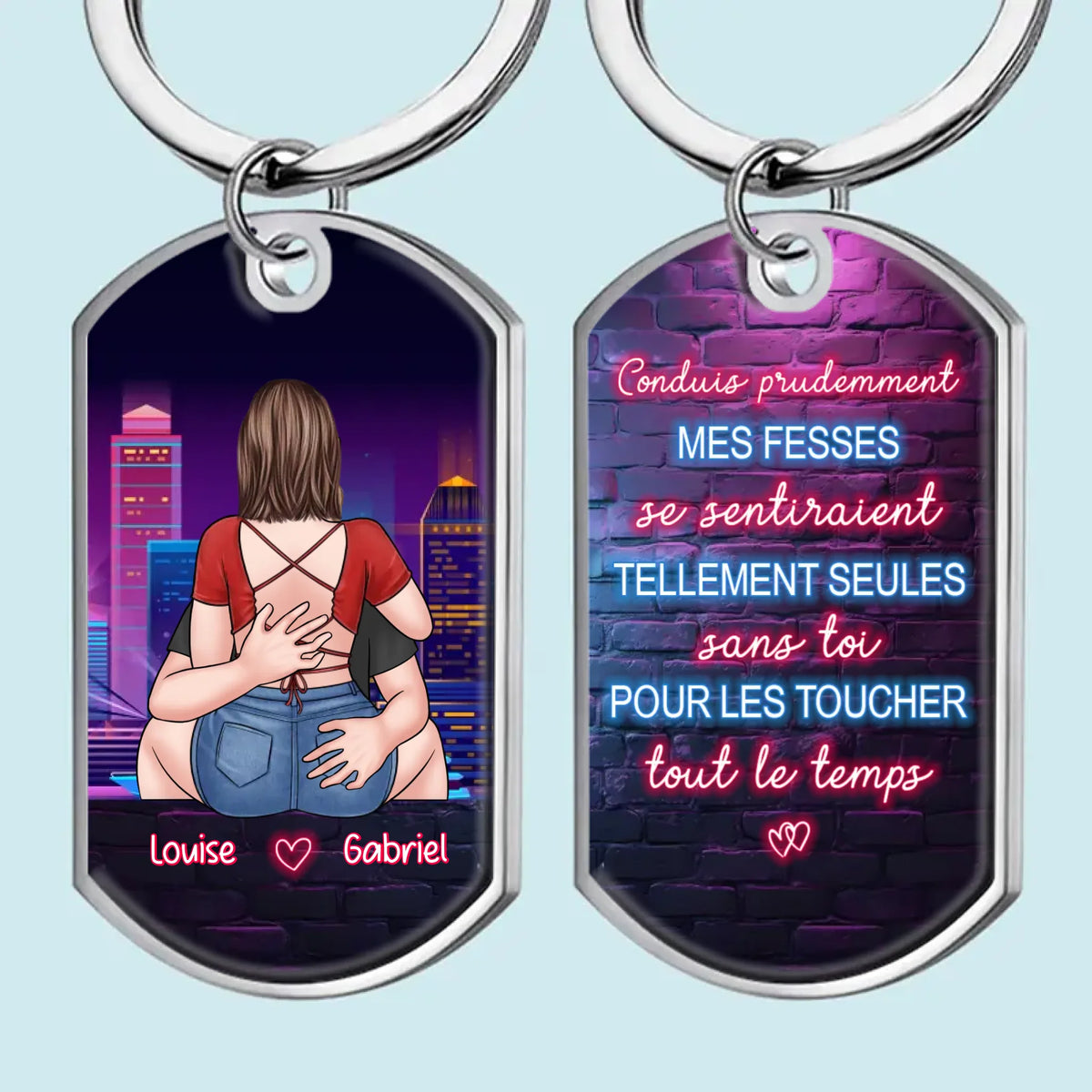Porte-Clés Personnalisé – Cadeaux Personnalisés D’Anniversaire Et De Mariage Pour Mari Et Femme, Lui Et Elle – Pour Toujours, C’Est Encore Trop Court Avec Toi
