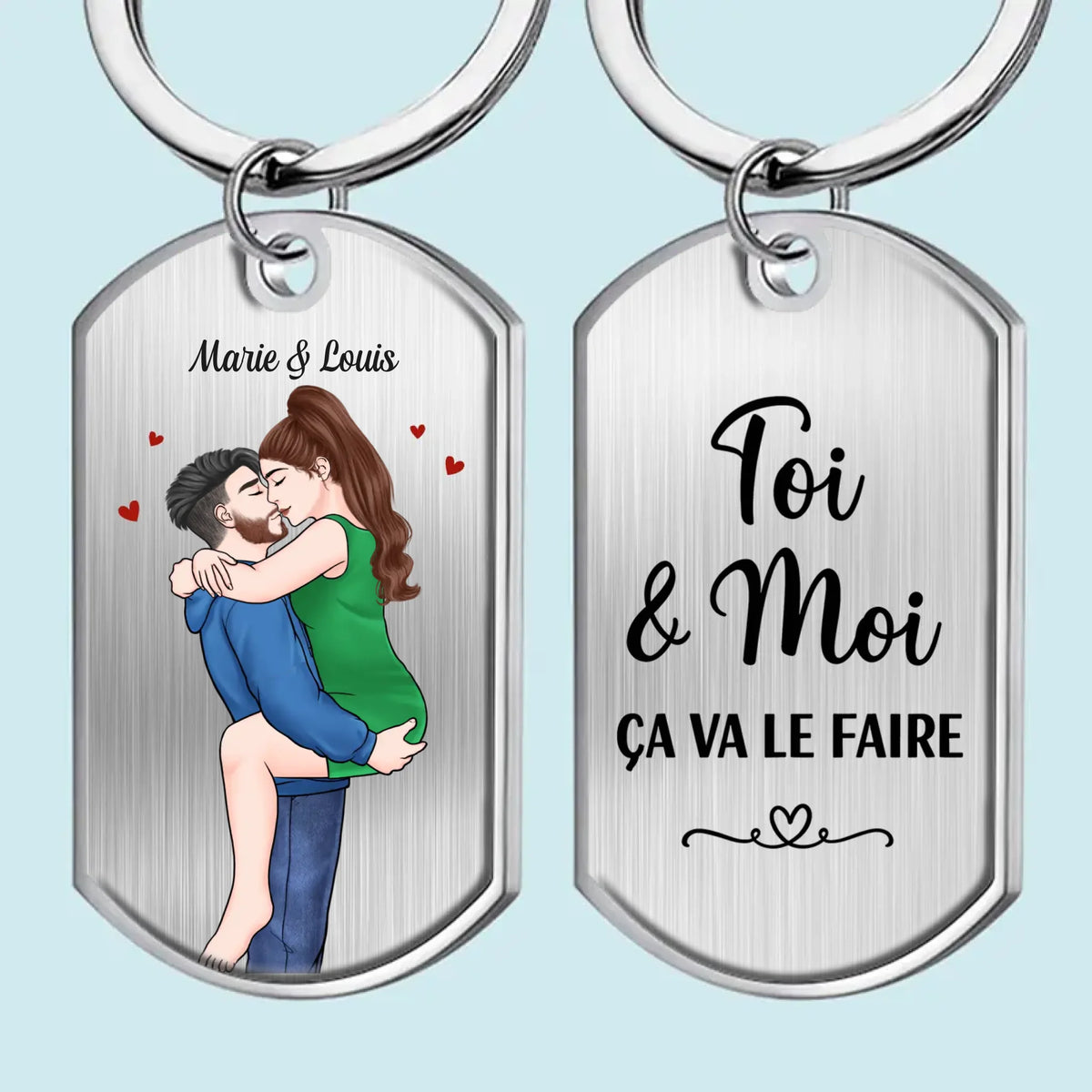 Porte-Clés Personnalisé – Cadeaux Personnalisés D'Anniversaire Et De Mariage Pour Mari Et Femme, Lui Et Elle – Chaque Instant Avec Toi Est Un Trésor