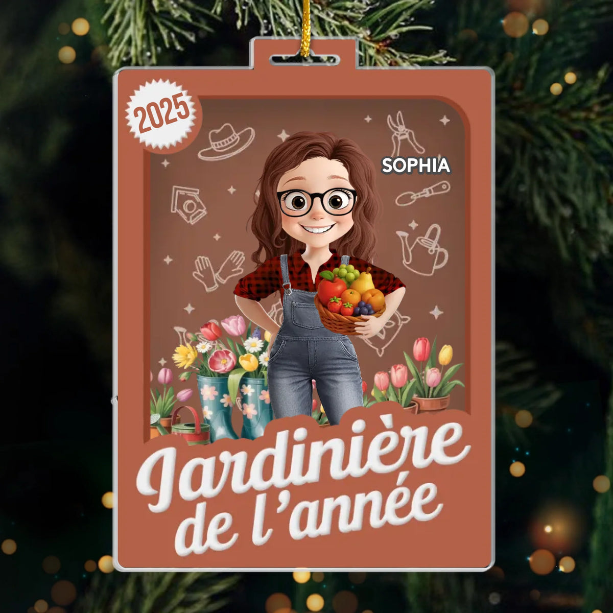 Ornement Acrylique En Forme De Boîte À Jouets Personnalisé – Cadeau De Jardinage Personnalisé Pour Jardiniers À L'Occasion D'Un Anniversaire - Cultiver La Beauté, Jour Après Jour