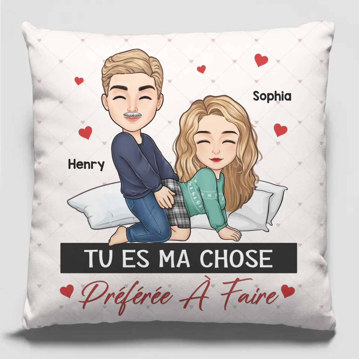 Coussin Personnalisé – Cadeaux D’Anniversaire Et De Mariage Personnalisés Pour Mari Et Femme, Pour Lui Et Pour Elle – Tu Es Ma Chose Préférée À Faire