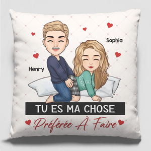 Coussin Personnalisé – Cadeaux D’Anniversaire Et De Mariage Personnalisés Pour Mari Et Femme, Pour Lui Et Pour Elle – Tu Es Ma Chose Préférée À Faire