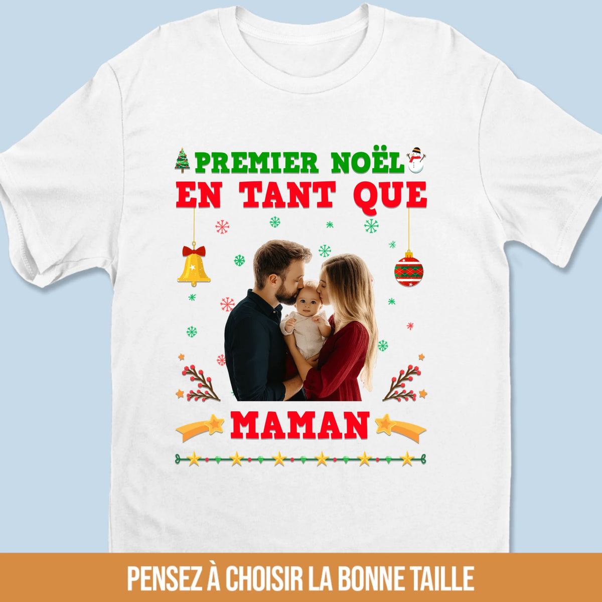 T-shirt Unisexe, T-shirt Premium, Hoodie Personnalisé Avec Photo – Cadeaux D’Anniversaire Personnalisés Pour Maman, Papa, Frère, Fils Et Fille – Mon Cœur Marche Toujours Avec Toi