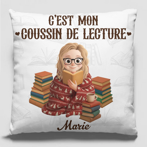 Coussin Personnalisé – Cadeaux Pour Amoureux Des Livres, Rats De Bibliothèque, Lecteurs – Les Pages S'ouvrent Comme Des Portes Vers L'Imaginaire