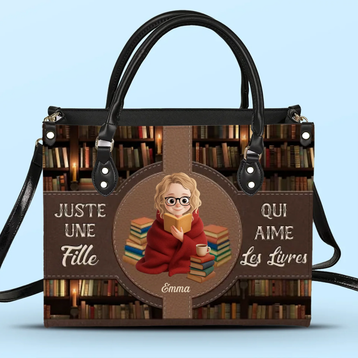 Sac À Main En Cuir Personnalisé – Cadeaux De Noël Personnalisés Pour Amoureux Des Livres, Rats De Bibliothèque Et Lecteurs – Les Livres Sont Mes Meilleurs Amis