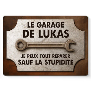 Panneau Métallique Personnalisé Pour La Décoration De La Maison – Cadeaux D’Anniversaire Personnalisés Pour Papa Et Grand-Père – Je Peux Tout Réparer, Sauf La Stupidité