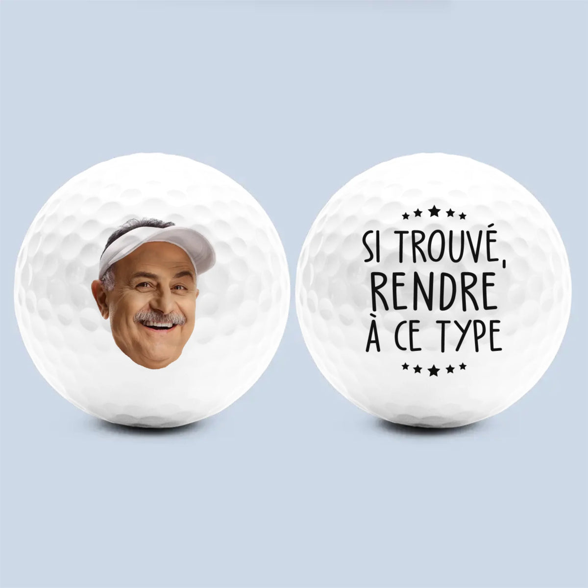 Balle De Golf Personnalisée Avec Photo – Cadeau Personnalisé Pour La Fête Des Pères Pour Amoureux Du Sport, Joueurs, Papa Et Grand-Père – Si Vous La Trouvez, Merci De La Rendre À Ce Monsieur